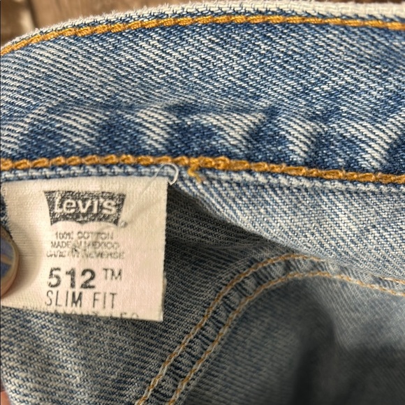 Levi’s 512 slim fit cotton raw hem jeans Distressed Blue Jeans - Picture 16 of 16